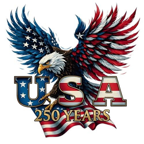 2pcs USA 250th Anniversary Merchandise - Patriotic 1776-2026 Vinyl Car Decals and Bumper Stickers for Cars, Trucks, Vehicles, 250 Years Commemorative Window Decal