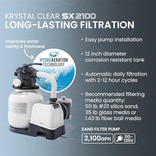 INTEX 26363EH Ultra XTR Deluxe Rectangular Above Ground Swimming Pool Set: 24ft x 12ft x 52in – Includes 2100 GPH Sand Filter Pump – SuperTough Puncture Resistant – Rust Resistant – Easy to Assemble — view 5