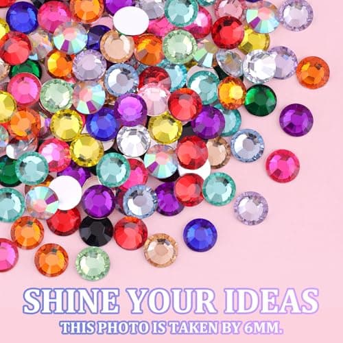 22000Pcs Resin Rhinestones for Bedazzling with Tweezers, Multicolor 2/3/4mm Rhinestones for Crafting with 3Pcs 10ml B7000 Jewelry Glue for DIY Crafts Clothing Tumblers Shoes Fabric Nail Art — view 6