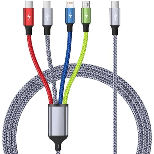 USB C Multi Charging Cable, 4 in 1 Charging Cords with Dual USB C Ports