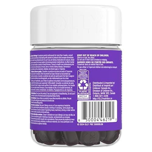 OLLY Sleep Gummy Supplement helps promote a healthy sleep cycle Blackberry Zen with melatonin, L-Theanine & botanicals 25 day Supply, 50 gummies — view 2