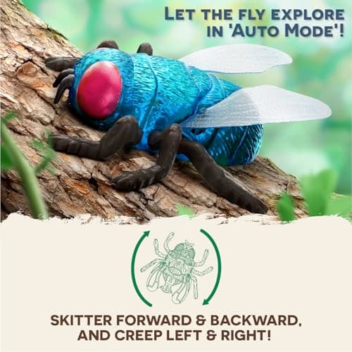 Terra by Battat - RC Fly: Blue Bottle Fly - Remote Control Insect - Climbing Wall Bug - 5 Years + — view 5
