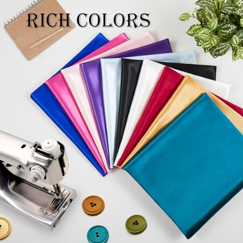 Pink Satin Fabric by The Yard, 55 Inch Wide, Shiny and Soft Charmeuse Satin Fabric for Sewing Wedding Bridal Dress Crafts, 1 Yard — view 3