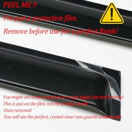 Deebior Side Wind Deflector, 4pc Out-Channel Rain Guards, Smoke Window Visors fit for 2007-2014 Chevy Silverado/GMC Sierra 1500/2500HD/3500HD Crew Cab, 07-14 Yukon XL/Suburban/Avalanche 94515 — view 4