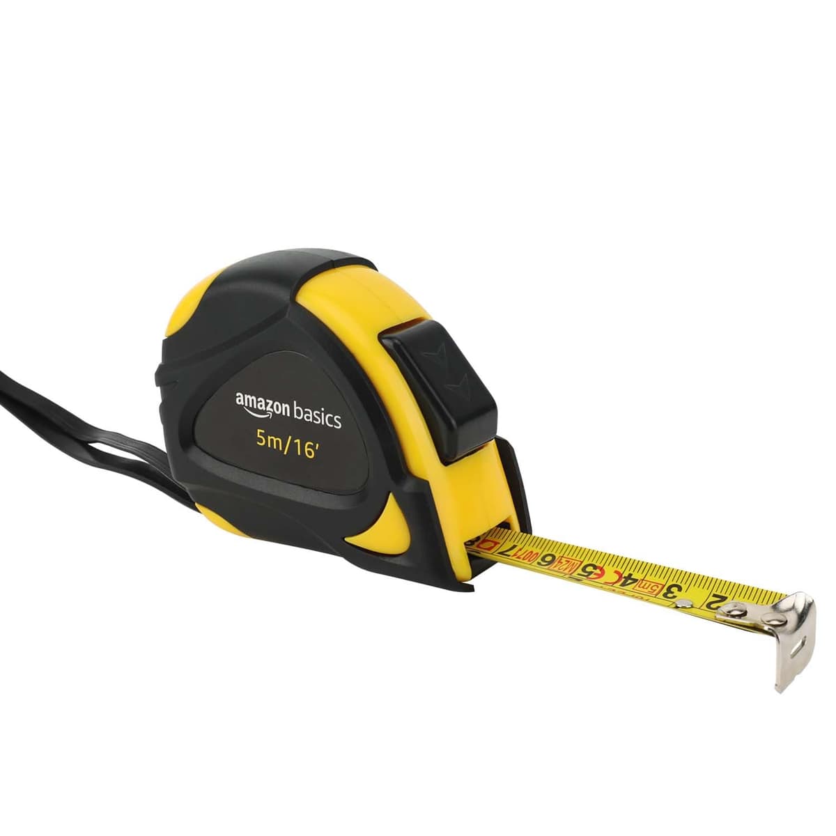 Amazon Basics Cinta métrica con cierre automático, escala y en pulgadas, precisión MID, 10 m (Paquete de 1), Negro, Amarillo — view 8