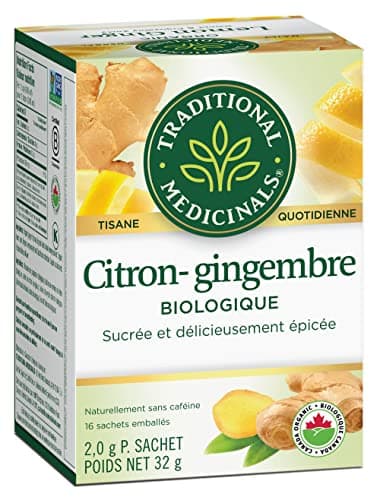 Traditional Medicinals Lemon Ginger Tea, 16 Count Tea Bags — view 3