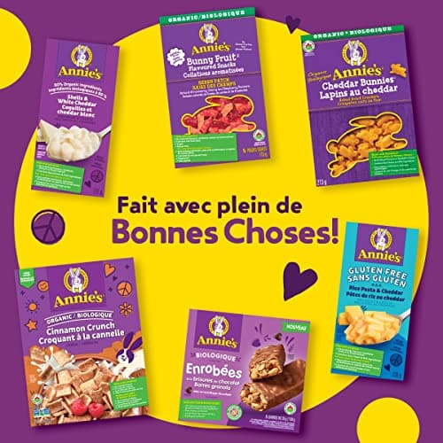 ANNIE'S Cheddar Baked Snack Crackers, Organic, No Artificial Flavours, No Synthetic Colours, Contains Real Cheese and Real Milk Ingredients, 213 Grams Package of Bunny Shaped Crackers — view 8