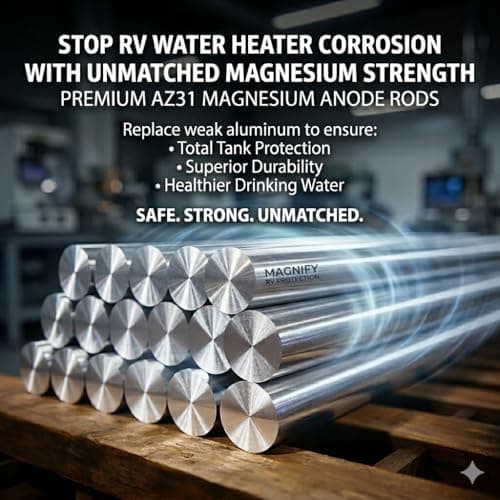 (2 Pack) Suburban RV Anode Rod Replacement Part 232767 - Magnesium - 9.25" L - 3/4" NPT Thread with PTFE Thread Seal Teflon Tape