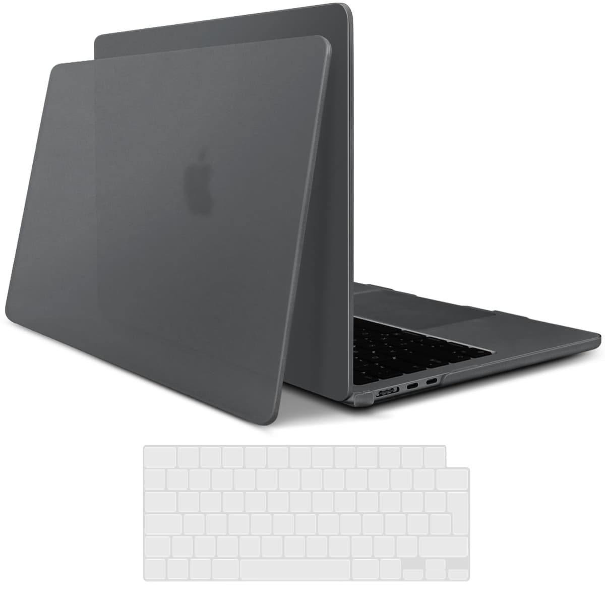 TECOOL Case compatible with MacBook Air M1 & MacBook Air 13 inch Retina 2020 2019 2018 (A2337 A2179 A1932), Plastic Snap On Hard Shell Cover & UK EU Keyboard Protector, Crystal Clear (Glossy) — view 42