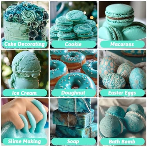 Food Coloring - 120ml Teal Liquid Food Coloring, Upgraded Vibrant Tasteless Food Dye for Baking, Cooking, Dessert Decorating, Icing, Fondant, Cookies, Easter Egg, Making DIY Supplies - 4.06 Fl.Oz Bottles — view 5