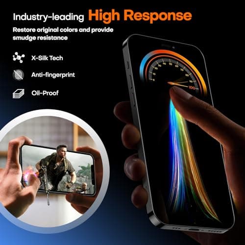 TAURI 4 in 1 for iPhone 12 / iPhone 12 Pro Screen Protector, 3 Pack Tempered Glass Film + 1 Dust Free Easy Installation Tool, Bubble Free Micro-curved Edges HD Screen Protector for iPhone 12 — view 5