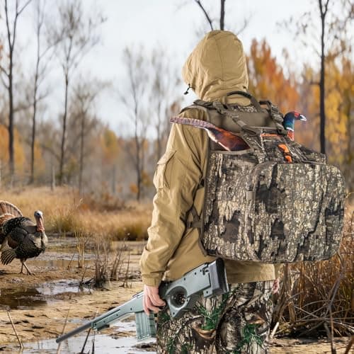 BLISSWILL Turkey Hunting Vest backpack with Seat,Adjustable Camo Vest with Game Pouch for Men Women,Upland Bird Hunting Gear — view 6