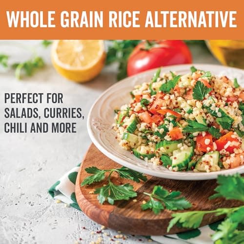 Viva Naturals Organic Quinoa (4 lb) – Quinoa Organic, Non-GMO & Pre-Washed Whole Grain | Gluten-Free Vegan Plant Protein, Source of Fibre & Iron, Puffed Rice & Pasta Substitute — view 4