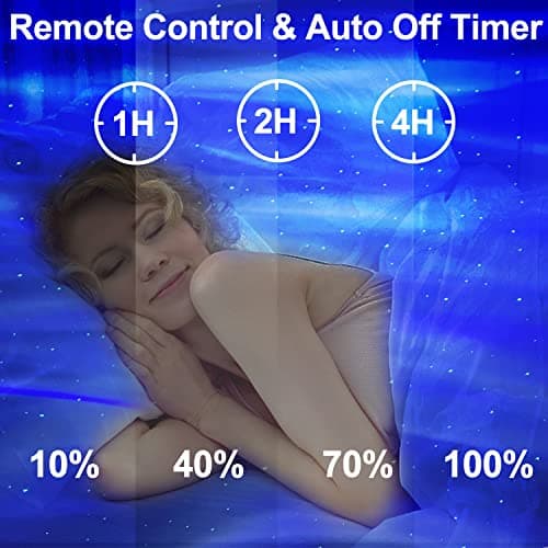 Northern Lights Aurora Projector,CIMELR Star Projector Music Bluetooth Speaker and White Noise,Galaxy Light with Remote Control, Night Light for Bedroom, Room Decor, Ceiling, Gift for Kids Adults — view 4