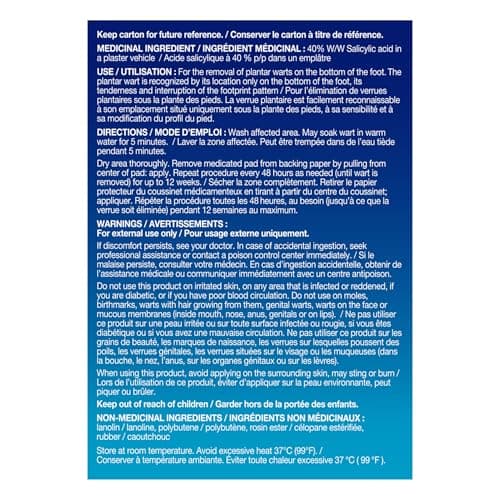 Compound W Wart Remover One Step Medicated Foot Pads- 20 Count - With Salicylic Acid, Maximum Strength, Effective Wart Removal — view 6