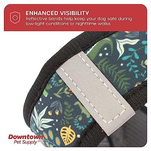 Downtown Pet Supply Step in Dog Harness No Pull, X-Large, Dinosaur - Adjustable Harness with Padded Mesh Fabric and Reflective Trim - Buckle Strap Harness for Dogs — view 7