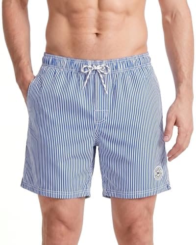 MaaMgic Mens Swim Shorts 7 Inch with Mesh Lining, Quick Dry Mens Bathing Suit, Swim Trunks for Swimming and Beach