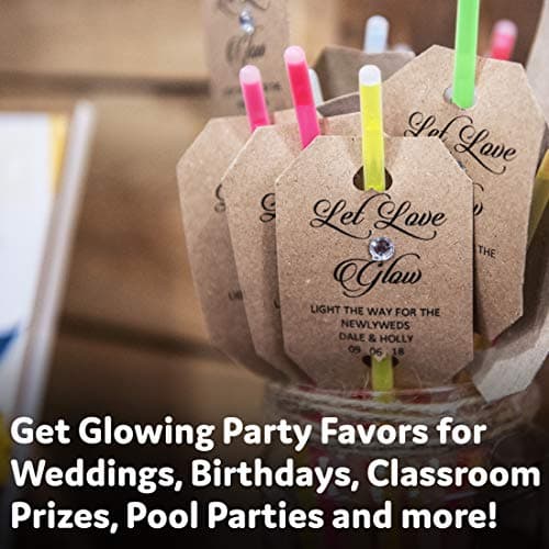PartySticks Glow Sticks Party Supplies 100pk - 8 Inch Glow in the Dark Light Up Sticks Party Favors, Glow Party Decorations, Neon Party Glow Necklaces and Glow Bracelets with Connectors — view 4
