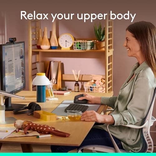 Logitech Lift Vertical Ergonomic Mouse, Wireless, Bluetooth or Logi Bolt USB Receiver, Quiet clicks, 6 Buttons, Compatible with Windows/macOS/iPadOS, Laptop, PC - Graphite — view 3