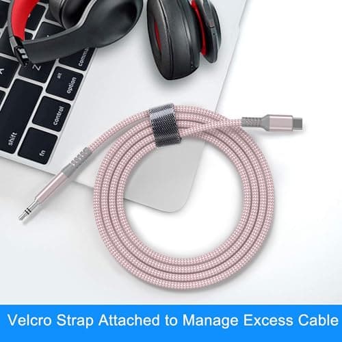 Elebase for iPhone 17 Air Aux Cable 4FT,USB C to 3.5MM Jack Auxiliary Cord — view 3