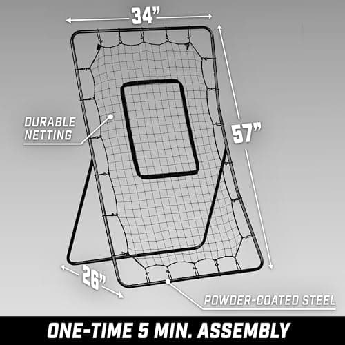 GoSports 5 x 3 ft Baseball & Softball Pitching and Fielding Rebounder - Pitch Back Return Net with Strike Zone — view 2