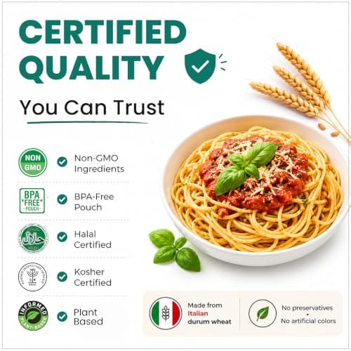 Pasta Zing Spaghetti Pasta Made with Italian Durum Wheat | Ready to Eat Meals in 1 Minute | Fully Cooked, Microwave Meals, Ready Pasta for Dinner, Easy Dinner Sides | Pack of 7, 7.05 Ounce — view 4