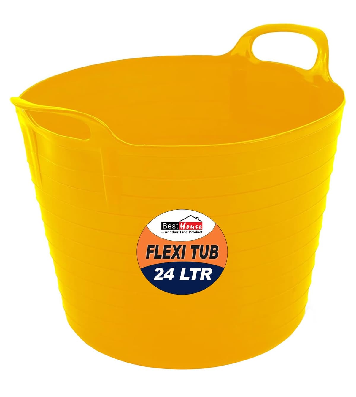 Best House | 3 Pcs of Flexi Tub with Handles | Small Size | Mini | 7 Litres | Yellow | Garden Tubs | Plastic Storage Container for Home, Washing, Garden Waste and DIY Projects — view 47