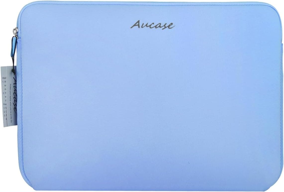 Aucase Laptop Case Sleeve 13.3 14 Inch, Thickest Lightest Water Resistant Neoprene Protective Laptop Bag for Men and Women, Compatible with MacBook 15.3''/ Air 15'' M3 M2, Chromebook — view 3