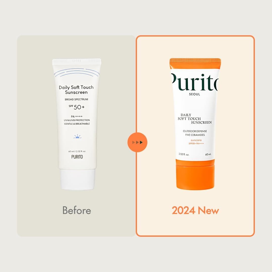 PURITO SEOUL Protector Solar Diario de Tacto Suave, SPF50+ PA++++, Ceramidas, No Blanquea, Protección UVA & UVB Resistente al Agua, K-Beauty