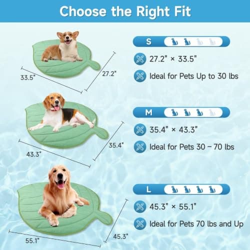 Paw Legend Dog Cooling Mat for Dogs & Cats 27.2" x 33.5", Reversible Pet Cooling Pad Blanket, Ice Silk Fabric, Breathable & Washable for Crate, Sofa, Floor, Indoor Outdoor Summer Use — view 5