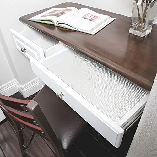 Smart Design Classic Grip Shelf Liner – 12in x 20ft – Non-Adhesive Drawer Liner with Strong Grip Helps Protect and Personalize Your Home Organization and Storage – White — view 2