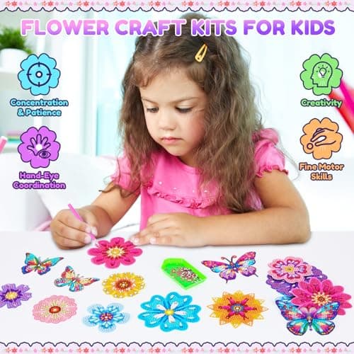 Crafts for 7 8 9 10 11 12 Year Old Girl Gift Ideas: Diamond Painting Gifts for 8-12 Year Old Girls Boys, DIY Butterfly Bouquet Making Diamond Art Kits for Kids Teens Adults Cadeau Fille 8-10 Ans — view 2
