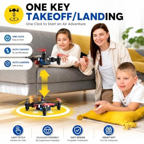 Holy Stone HS190 Foldable Mini Nano RC Drone for Kids Gift Portable Pocket Quadcopter with Altitude Hold 3D Flips and Headless Mode Easy to Fly for Beginners