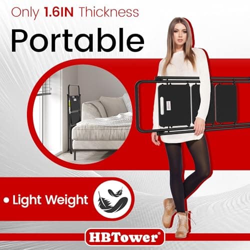 HBTower Step Ladder, Folding Step Stool with Wide Anti-Slip Pedal, Sturdy Steel Ladder, Convenient Handrail, Lightweight, Portable Steel Step Stool — view 4