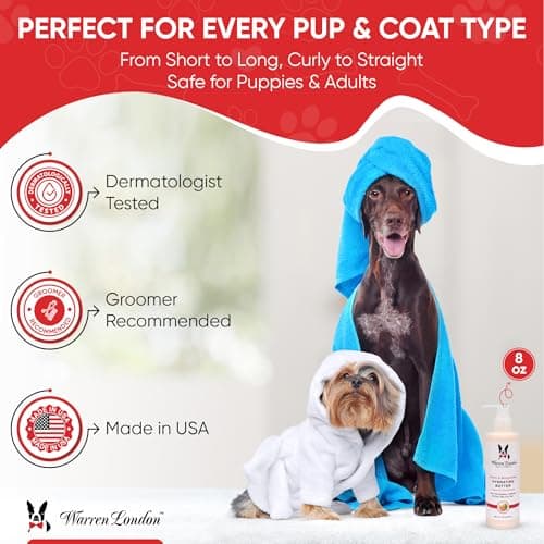 Warren London Hydrating Butter Leave in Pet Conditioner for Dogs | Lotion for Skin and Coat | Aloe Puppy & Dog Conditioner for Hair Detangler, Dry Skin, & Pet Fur Dandruff | Made in USA | Guava 8oz — view 4
