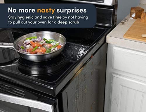 Linda’s Essentials Silicone Stove Gap Covers (2 Pack), Heat Resistant Oven Gap Filler Seals Spaces Between Stovetop and Counter, Easy to Clean Stove Guard (21 Inches, Black) — view 3