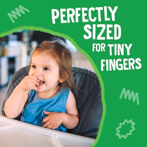Earth's Best Organic Melty Hoops, Bite-Sized Snacks for Babies 8 Months and Up, Spring Veggie, 0.32 Ounce Individual Bags (Pack of 4) — view 3