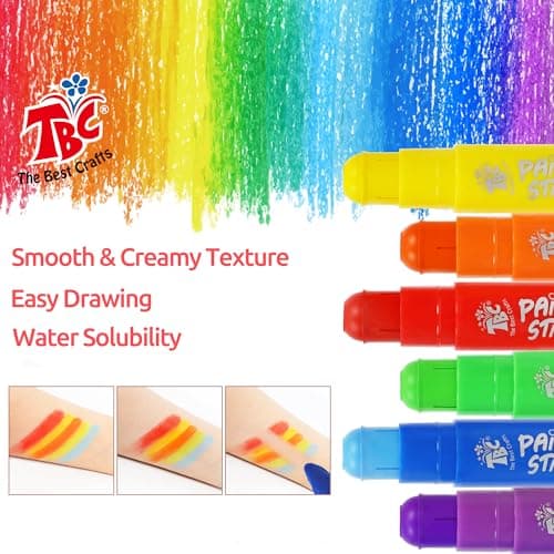 TBC The Best Crafts Paint Sticks, 12 Colors Pastel, Washable, Non-toxic, Tempera Paint Sticks for Kids and Students — view 3