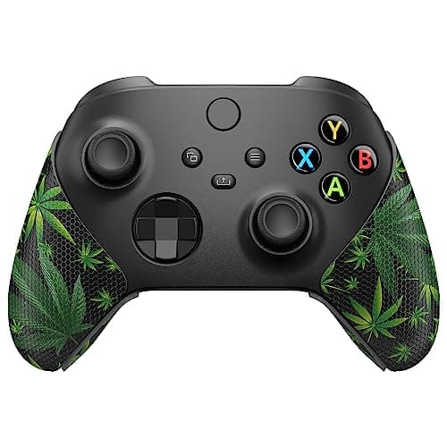 eXtremeRate PlayVital Anti-Slip Pro Grips for Xbox Series X/S Controller, Sweat-Absorbent, Professional Textured Soft Rubber Grip Accessories for Xbox Core Wireless Controller - Green Weeds — view 2