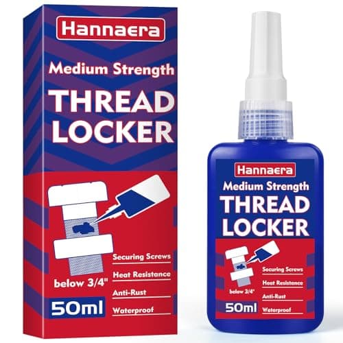 Threadlocker 1.69 Fl oz/ 50 ml Medium Strength 243, Lock & Seal Nuts, Bolts, Fasteners and Metals, Blue Thread Lock Against Losening and Leakage (medium-50ml)