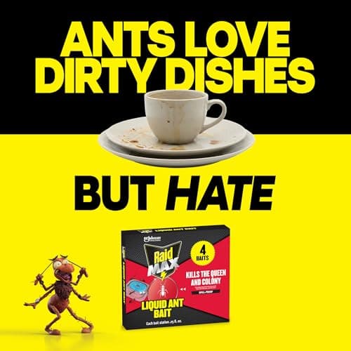 Raid MAX Liquid Ant Bait - Ant Traps Indoor and Outdoor Use – Insect Repellent & Pest Control That Kills Ants Where They Breed - 12 Count — view 5