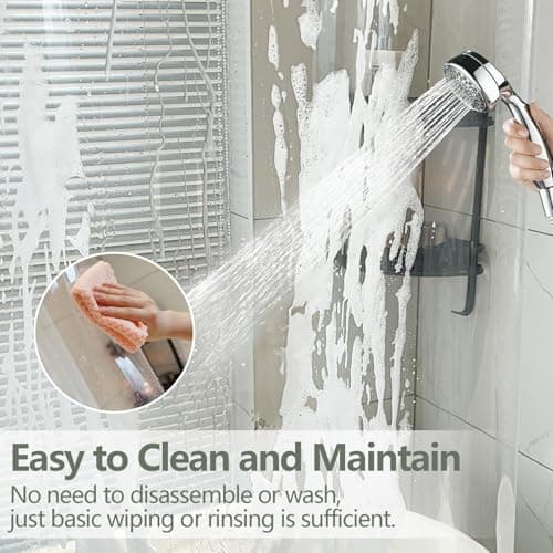Seenus PEVA 8G Clear Shower Curtain Liner with 3 Large Magnets, Bpa-Free Waterproof Plastic Shower Curtain for Bathroom, 72 x 72 inch Completely Transparent Shower Liner Mildew Resistant — view 5