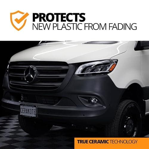 CERAKOTE Rapid Ceramic Plastic Restorer and Protectant Spray - 14 oz - 50+ Wash Rating - Restores Faded Black Trim and Bumpers - Non-Greasy Formula for Cars and Trucks — view 3