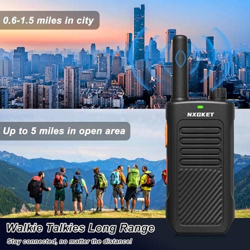 Walkie Talkies for Adults, 2 Pack Rechargeable Walkie Talkies Long Range Two Way Radios with 16 FRS Channels, 1500mAh Battery for Camping, Hiking and Cruises — view 2