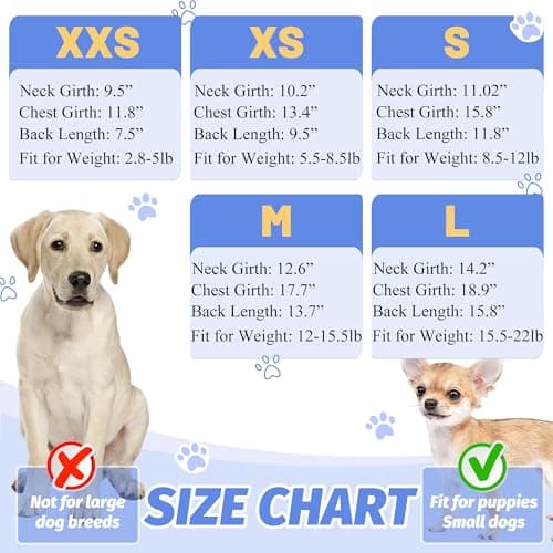 Dog Pajamas Comfy Dog Clothes for Small Dogs, 100% Cotton Dog Pjs Stretchy Breathable, Comfy Soft Pet Onesie Designed for Extra Small Sized Dogs Boy Girl Pet Jammies Outfits (Donuts, Large) — view 3