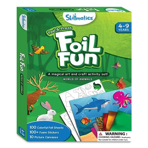Skillmatics Foil Fun - Animals, No Mess Art for Kids, Travel Toys, Craft Kits, DIY Creative Activity, Screen-Free Entertainment, Gifts for Boys & Girls Ages 4, 5, 6, 7, 8, 9 — view 7