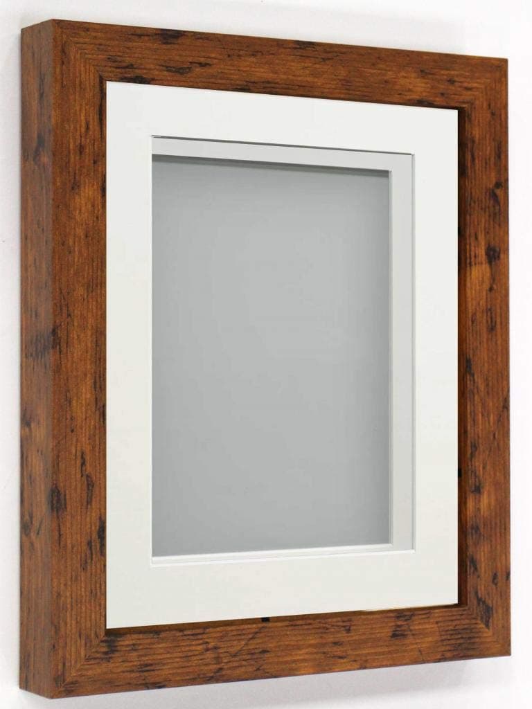 Rickman Box Frame Rustic with Bottle Green Mount, 14x11 for A4 — view 4