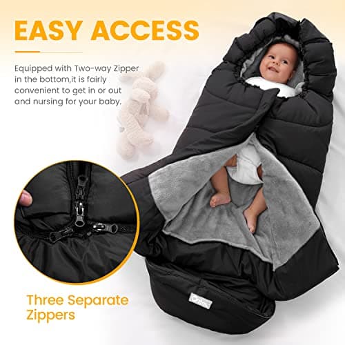 Orzbow Stroller Footmuff Universal, Weather-Proof Baby Bunting Bag, Warm — view 3