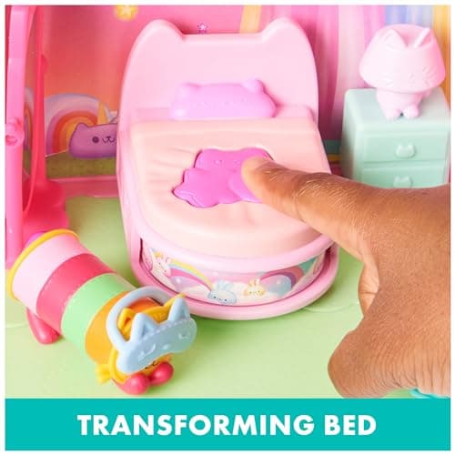 Gabby’s Dollhouse, Sweet Dreams Bedroom with Pillow Cat Figure and 3 Accessories, 3 Furniture and 2 Deliveries, Kids Toys for Ages 3 and up — view 5