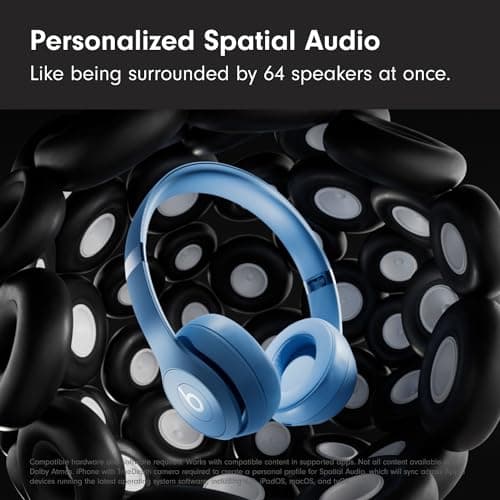 Beats Solo 4 - Wireless On-Ear Bluetooth Headphones, Up to 50-Hour Battery Life, Ultra-Lightweight Comfort, Powerful and Balanced Sound, Apple & Android Compatible - Slate Blue — view 3